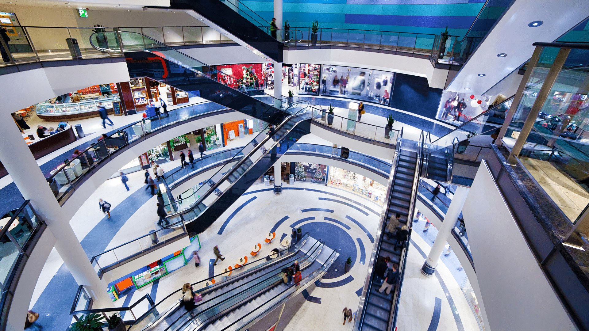 landscape view of a mall
