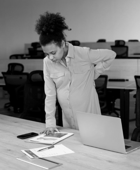 Pregnant woman at work